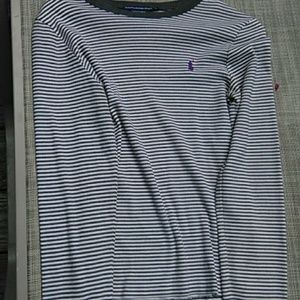 Long sleeve stripped polo shirt M